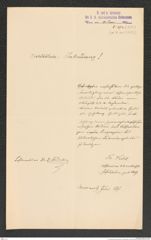 k.k. naturhistorisches Hofmuseum, Intendanzakten 1885-1896 (Hauer), Aktenzahl Z.392/1891, Seite 1